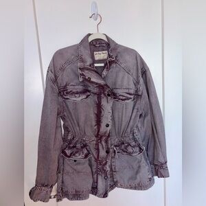 NWOT We The Free Plum faded Washed Utility Jacket - Women sz M WORN ONCE
